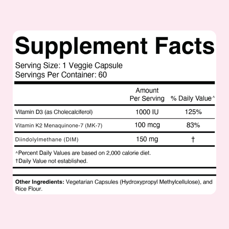 Hormone Zone Supplement Facts