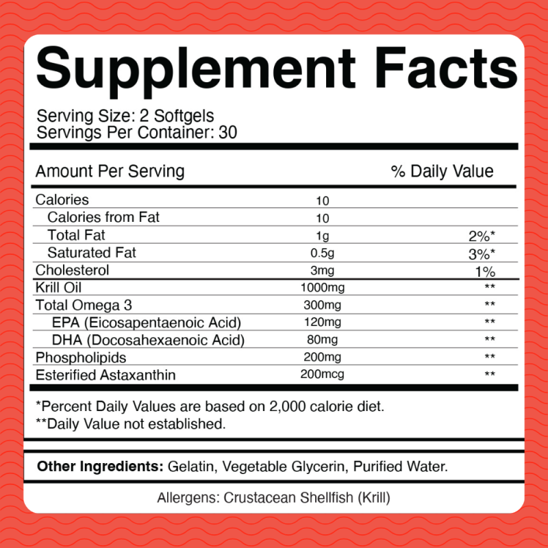 Living Krill Oil Supplement Facts