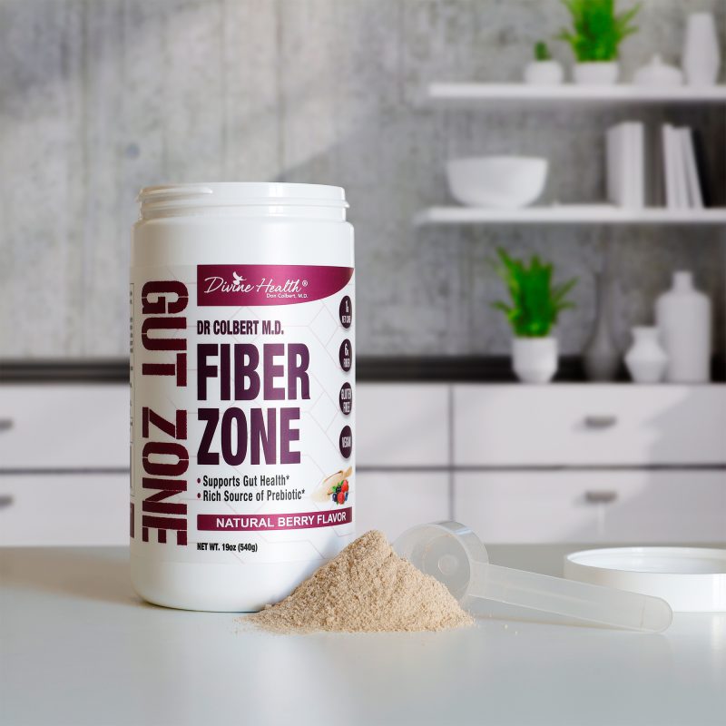 Fiber Zone - Berry - 60 Servings - Lid Off - Powder